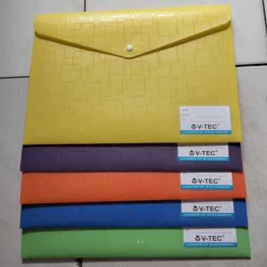 Map Kancing Plastik A3 V-Tec Satuan kuning