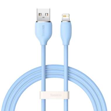 Baseus Jelly Liquid Silica Gel Kabel Charger USB A to Lightning 2.4A 2M Light Blue