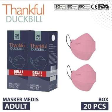 Masker Thankful Duckbill 4ply 4D Masker Medis By Pokana