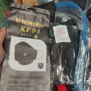 KF94 DISPOSABLE mask oncare/orlee/utama/mouson Hitam utama