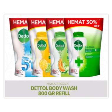 Dettol Body Wash 800 gr Sabun Mandi Cair fresh kuning
