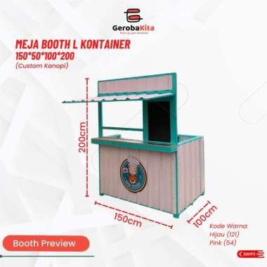 Meja Booth L 100x50x100x200