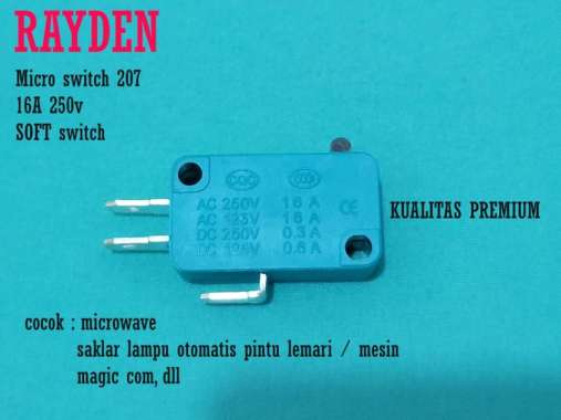 RAYDEN 207 Micro / Limit Switch SOFT Tanpa Plat magic com microwave