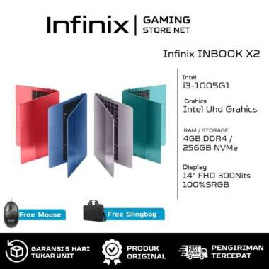 PROMO BIG DEALS Laptop Infinix X2 i3 1005G1 4GB 256SSD 14FHD IPS 100%