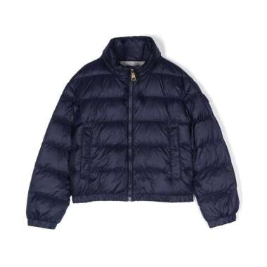 Moncler Kids Musa Short Down Jacket Navy 6A Blue