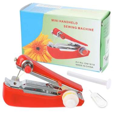 AR129 Mesin Jahit Manual Mini Portable Staples Handheld Sewing Machine Biru