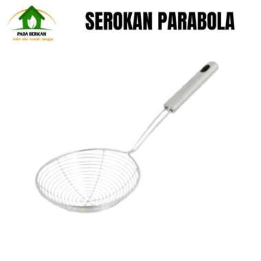 Saringan Parabola Saringan Mie Serok Jaring Stainless Steel 18 Cm