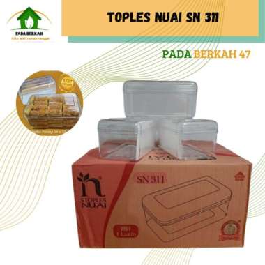 Toples NUAI SN 311 Toples Persegi Panjang Toples Kue Kering 350 gram