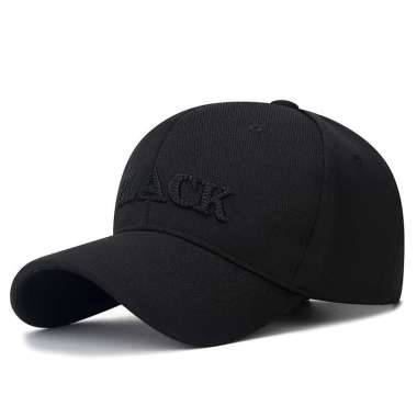 Baseball cap : BLACK - Topi Baseball Topi Pria Topi Wanita BLACK