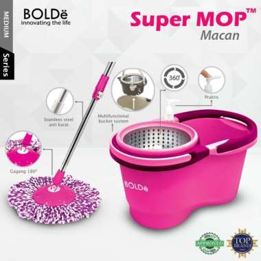 BOLDe Pel Lantai / Super Mop Macan Magenta