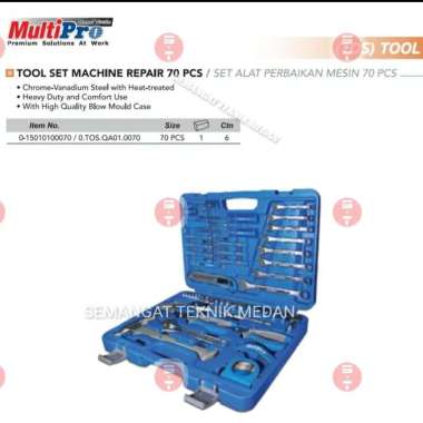 70pcs PAKET TOOL KIT SET PERKAKAS OTOMOTIF MEKANIK BOX MULTIPRO 70 PCS