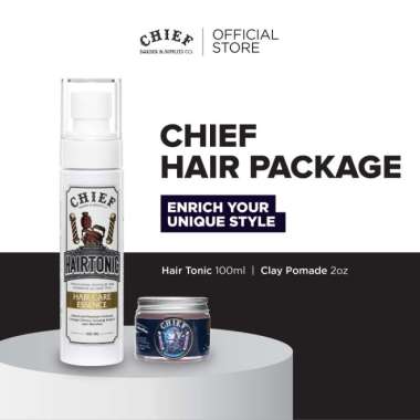 CHIEF HAIR PACKAGE (Pomade Space Clay 2oz & Hairtonic 100ml)