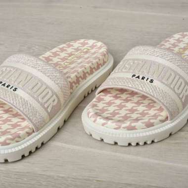 Christian Dior DWAY SLIDES PINK ROSE DE VEN 38.5