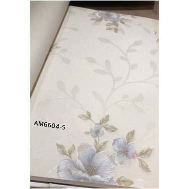 Wallpaper Dinding Murah Bunga Biru Simple Minimalis Obral