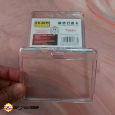 Casing ID Card / ID Card Holder Horizontal Acrylic Transparant KEJEA Horizontal