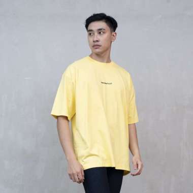 Houseofcuff Kaos Oversized T-shirt Pria Unisex Tebal Oversize Kuning S