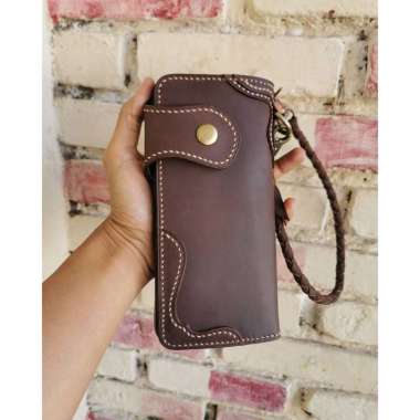 Mivaso Dompet Kulit Panjang Pria, Dompet Bikers, Dompet Panjang handmade