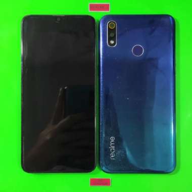 LCD FULLSET PLUS FRAME BAZEL BACKDOOR REALME 3 ORIGINAL COPOTAN