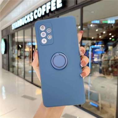CAse for Samsung Galaxy A73 5G case Soft Case Ring Cover Casing a 73 Biru