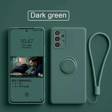 CAse for Samsung Galaxy A73 5G case Soft Case Ring Cover Casing a 73 Hijau