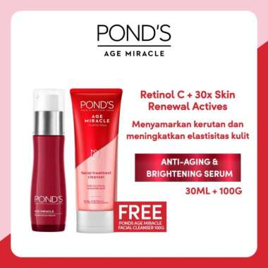 Ponds Age Miracle Youthful Glow 30Ml FREE Ponds Age Miracle Cleanser