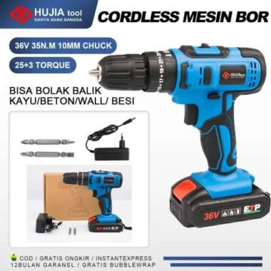 Mesin bor baterai bor listrik / bor beton cas 36v - HUJIA 1 baterai