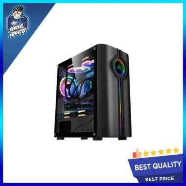 CASING PC ARMAGGEDDON TRON HOLO 3 BLACK