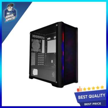 CASING PC CUBE GAMING SILKA MESH BLACK INCLUDE 3 FAN RGB