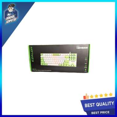 KEYBOARD GAMING NYK MKN-01 WHITE GREEN 02 RED SWITCH