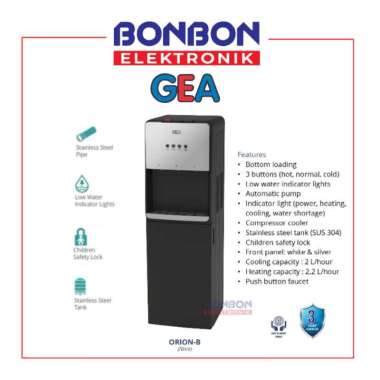 GEA Dispenser Galon Bawah ORION Kompresor Hitam / Black