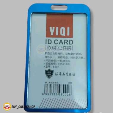Tempat Kartu Name Tag ID Card Holder Casing ID Card Alumunium Biru