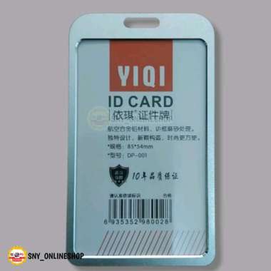 Tempat Kartu Name Tag ID Card Holder Casing ID Card Alumunium Silver