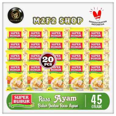 Bubur Instan Super Bubur Seduh Rasa Ayam - 45 gr (Kemasan 20 Pcs)