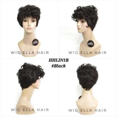 Wig Rambut Asli atau Human Hair Wig ella HHLIN1B Black