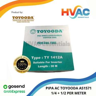 PIPA AC TOYOODA AS1571 1/4 - 1/2 (UNTUK 1,5 PK - 2 PK) PER METER