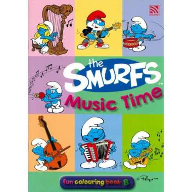 Buku Mewarnai Anak PAUD/TK Inggris : The Smurfs Fun Colouring Book Book 8