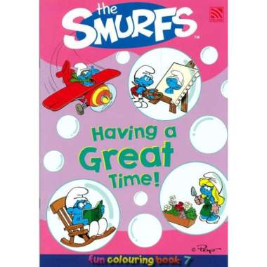 Buku Mewarnai Anak PAUD/TK Inggris : The Smurfs Fun Colouring Book Book 7