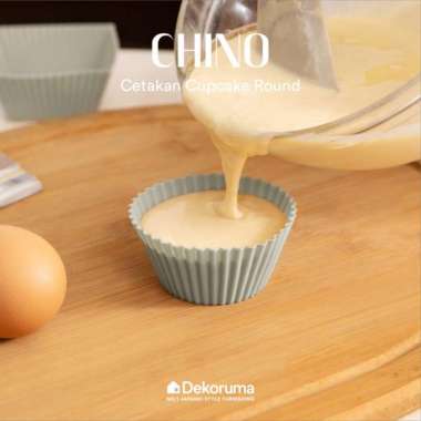 Dekoruma CHINO Cetakan Cupcake Round / Bundar Set of 6 - Grey