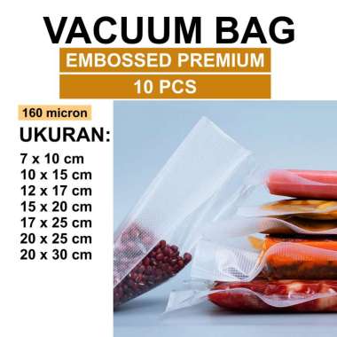 aiGooTan - (ISI 10) PLASTIK VAKUM EMBOSSED PREMIUM - Vacuum Bag Vacum Emboss Timbul Bintik Plastic M
