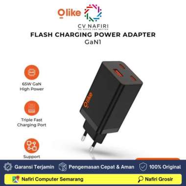 OLIKE GAN FLASH CHARGING POWER ADAPTER GaN1 BLACK