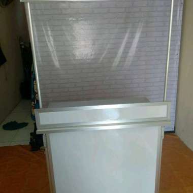 Meja Lipat Booth Portable Polos Ukuran 100x60 untuk dagang es teh minuman dan makanan