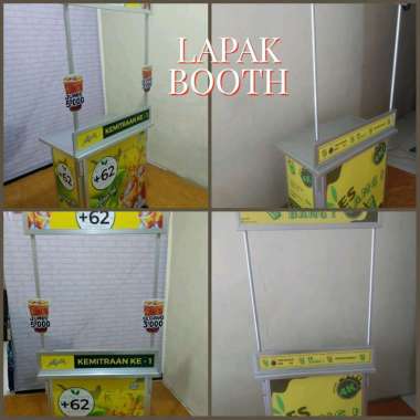 Meja Lipat Bongkar Pasang Booth Portable Es Teh Small Stiker