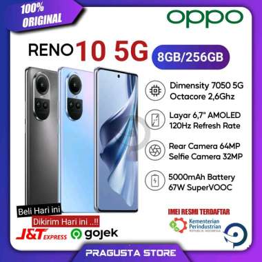 Oppo Reno 10 5G 8/256 GB New Original Garansi Resmi Indonesia Grey