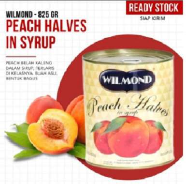 WILMOND peach kaleng peach halves kaleng sirup 825gr