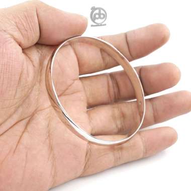 Gelang Closed Bangle Wanita Perak Bali 925 Simple Plain Lebar 7 MM 70 MM