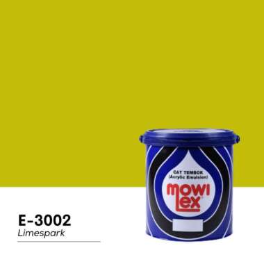 Mowilex Emulsion Cat Tembok Interior - NUANSA HIJAU (2.5 L) E-3002 Limespark (warna khusus)