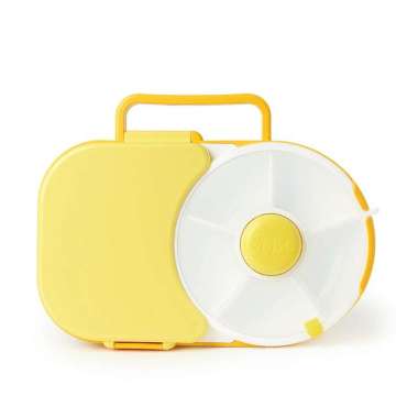 GoBe Kids Lunchbox with Honey Yellow Original Snack Spinner