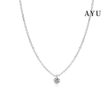 AYU CANDY POP CHAIN NECKLACE 17K WHITE GOLD 38-40 - Forest Green