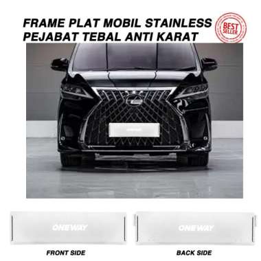 Tempat Cover Frame Plat Nomor Mobil Stainless Pejabat Tatakan Dudukan