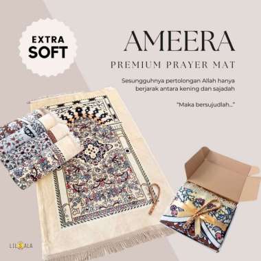 Sajadah Ameera Lembut Antislip Rumbai Tambang Premium Hampers Souvenir Haji Umroh Kado Guru Lembaran